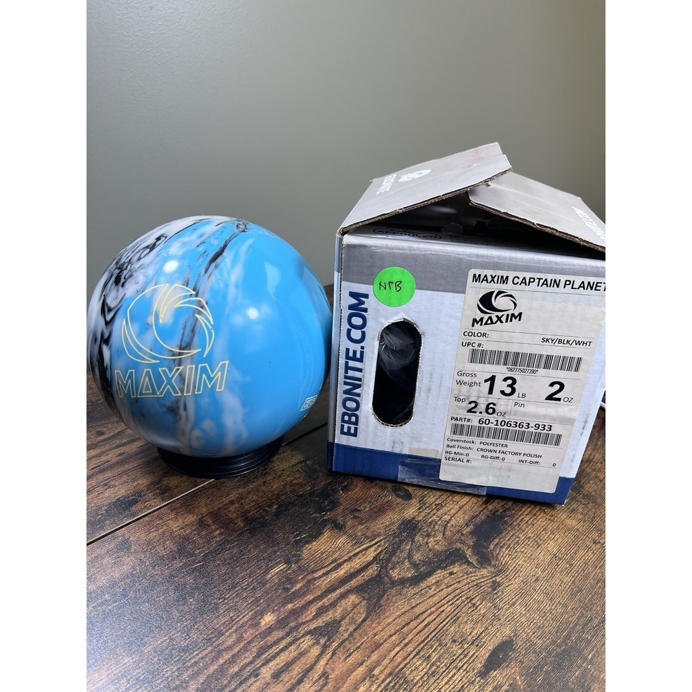 Ebonite maxim bowling ball Captain Planet 13 lbs New Not Drilled with box